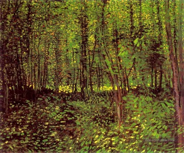 Arbres et sous bois Vincent van Gogh Peinture à l'huile